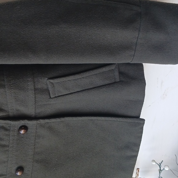 I.N. San Francisco militant green double buttoned jacket coat womens size medium - Picture 3 of 13